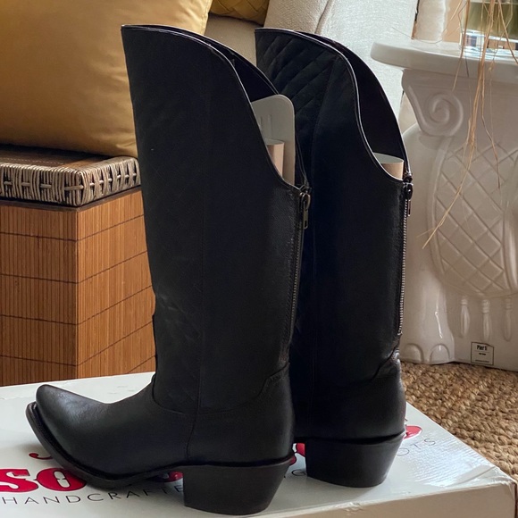 Woman’s Gorgeous Genuine Leather/Leather Soul Zip Back Cowboy/Western Boots NWT - Picture 2 of 16